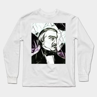 Vissarion Belinsky Black and White Portrait | Vissarion Belinsky Artwork 3 Long Sleeve T-Shirt